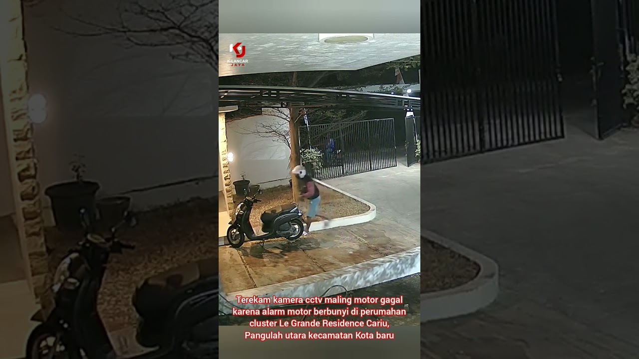 Maling motor gagal karena alarm berbunyi di perumahan cluster Le Grande Residence Cariu