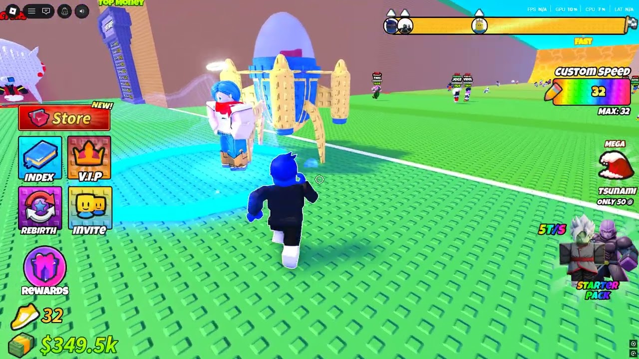 playing roblox Dragon Ball Tsunami Escape