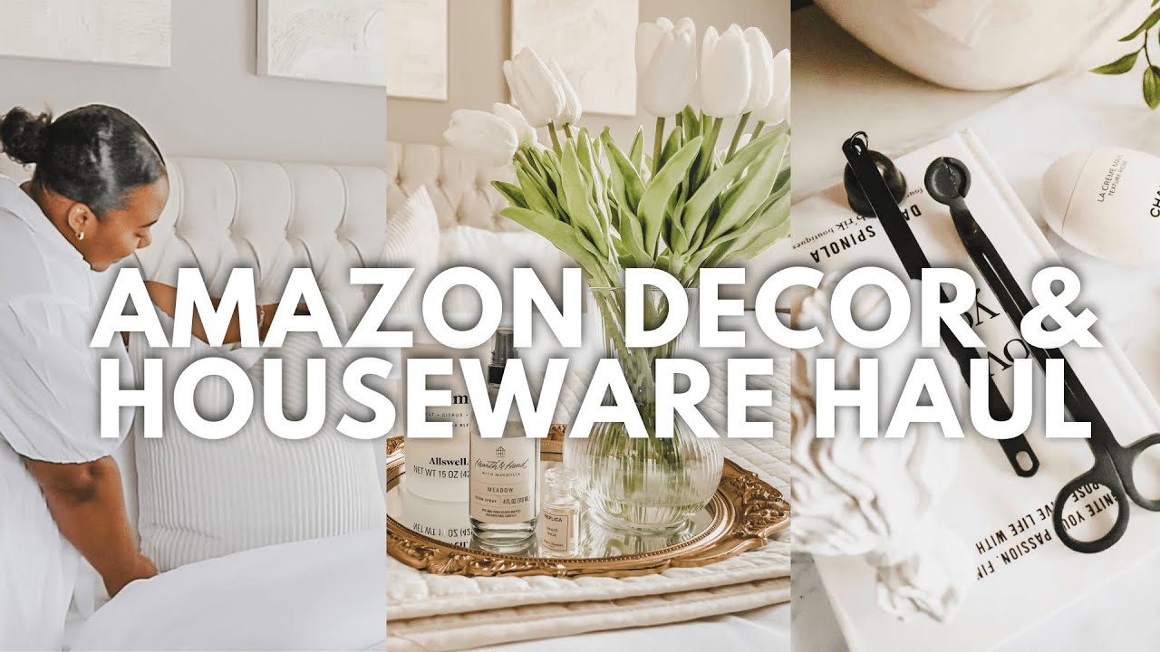 AMAZON HOME DECOR HAUL: BEDDING, HOME DECOR, & KITCHEN ESSENTIALS 2022 | LAUREN ALEXANDRIA