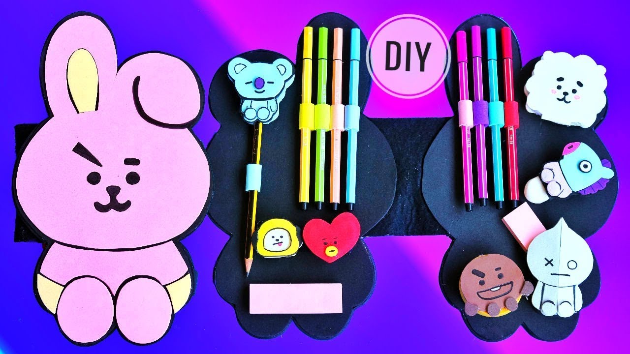 DIY ШКОЛЬНЫЕ ПРИНАДЛЕЖНОСТИ | BTS BT21