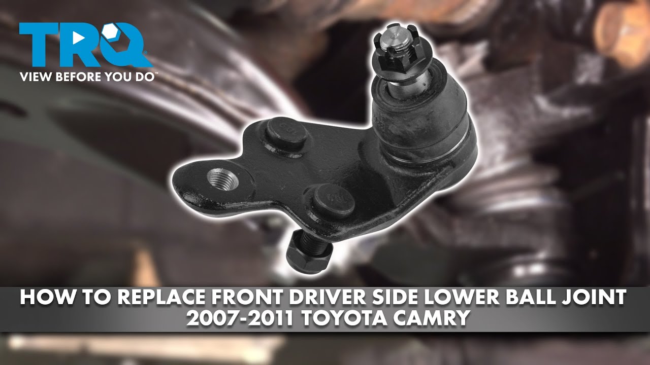 Как заменить нижний шаровой шарнир передней подвески со стороны водителя на Toyota Camry 2007-2011