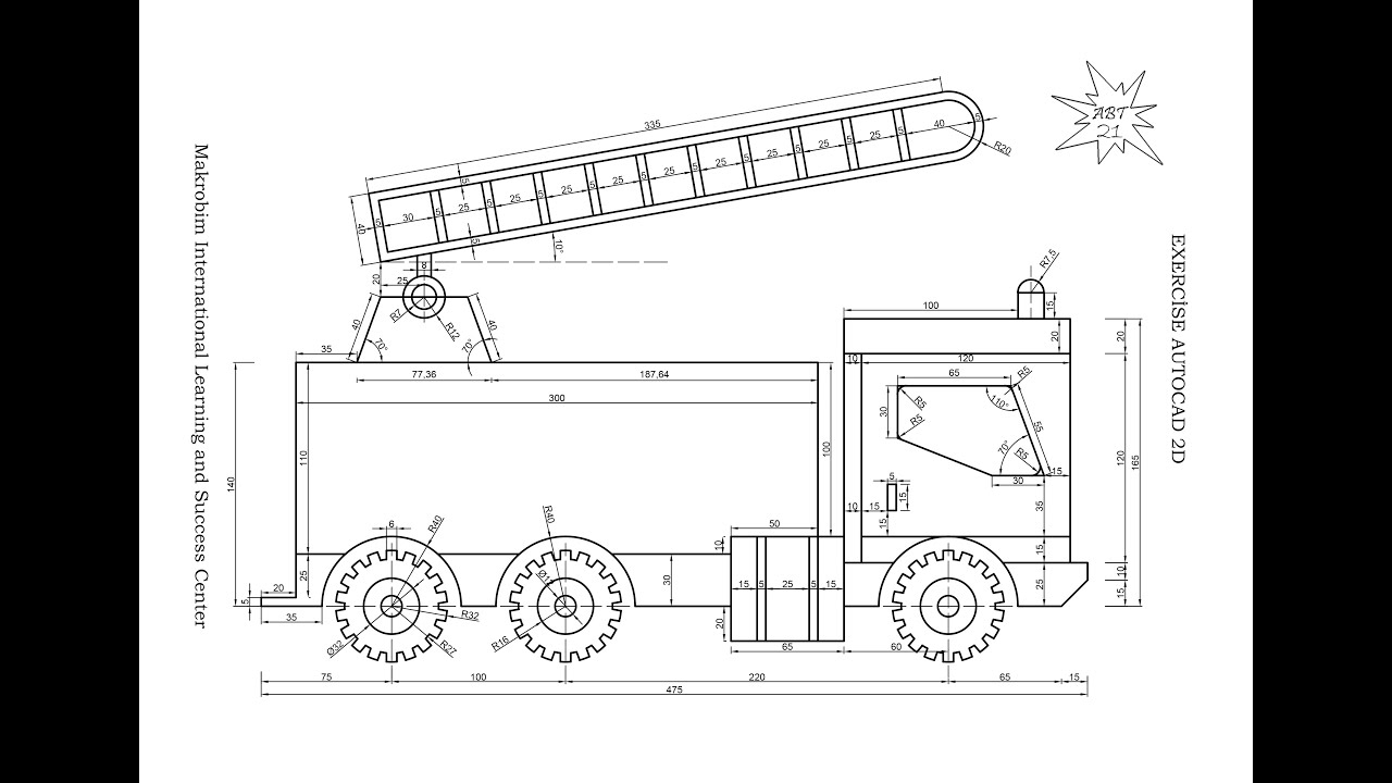 Autocad Exercise Fire Truck - ABT 21