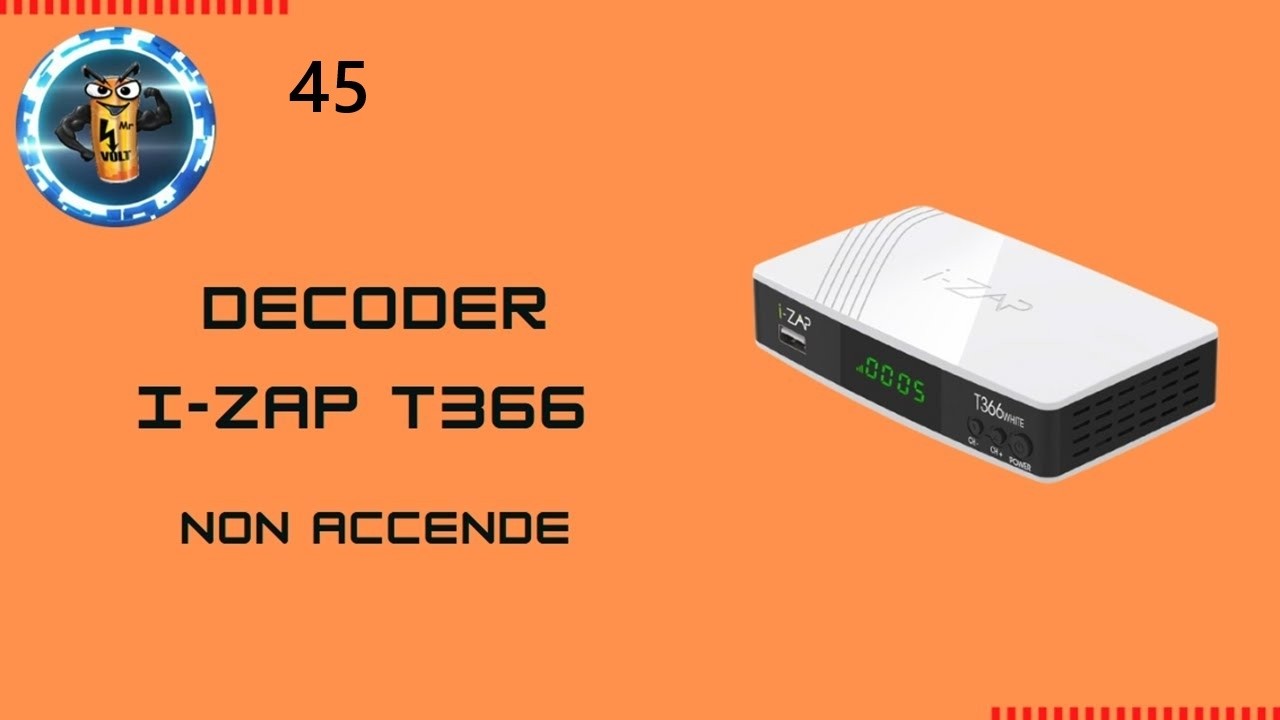 Riparazione decoder DVB-T2 i-ZAP T366