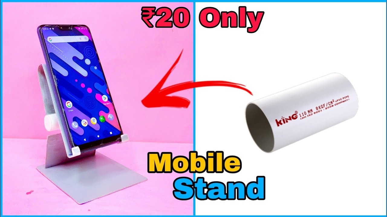 How to make a mobile stand with pvc pipe at home.