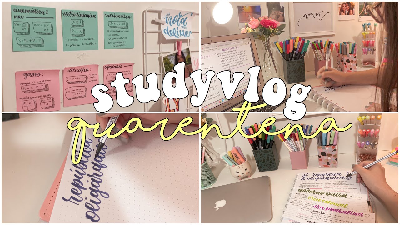 studyvlog na quarentena | como faço meus resumos + parede de post it + fichas pautadas