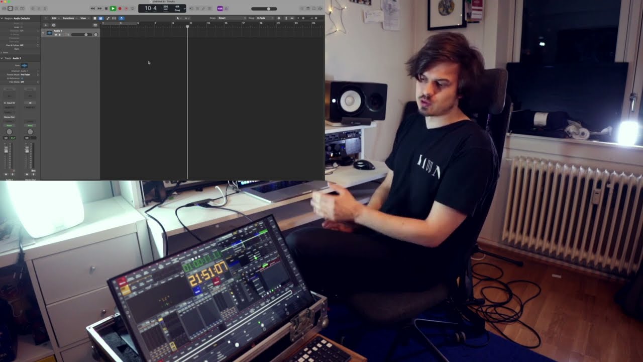Синхронизация Logic Pro X с GrandMA3 с использованием таймкода MTC.