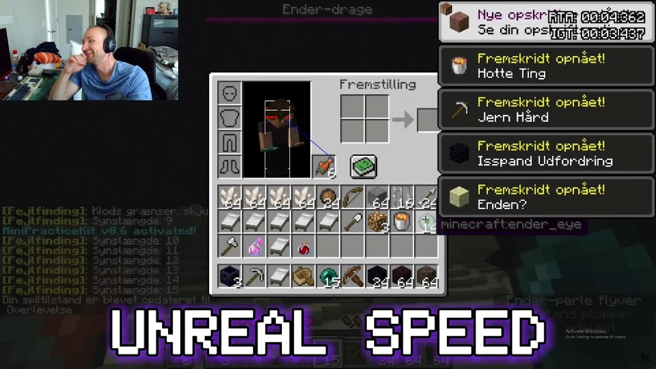 Casual Minecraft REACTS to THE MOST IMPRESSIVE SPEEDRUNNING CLIPS