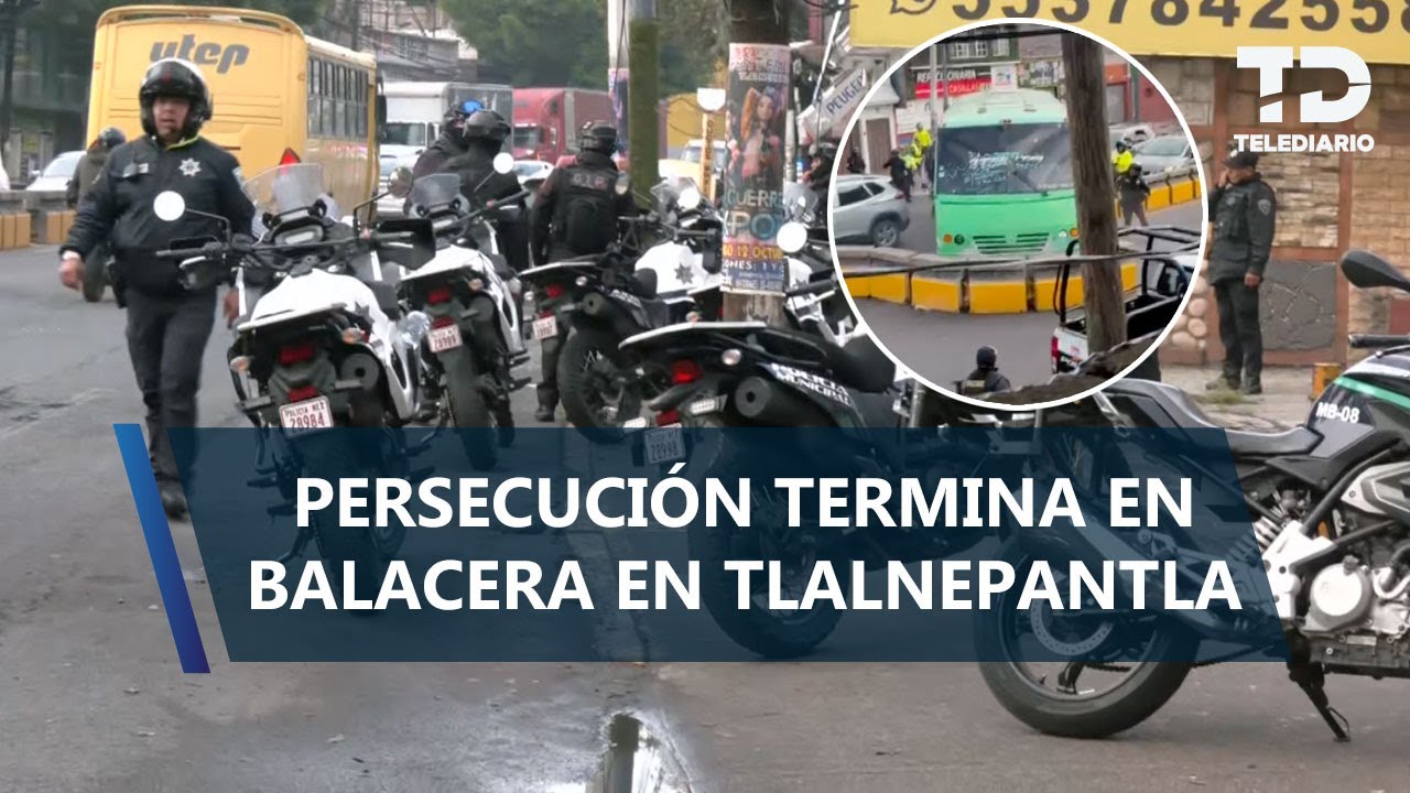 Chofer de microbús intenta huir de policías y desata balacera en Tlalnepantla; es detenido