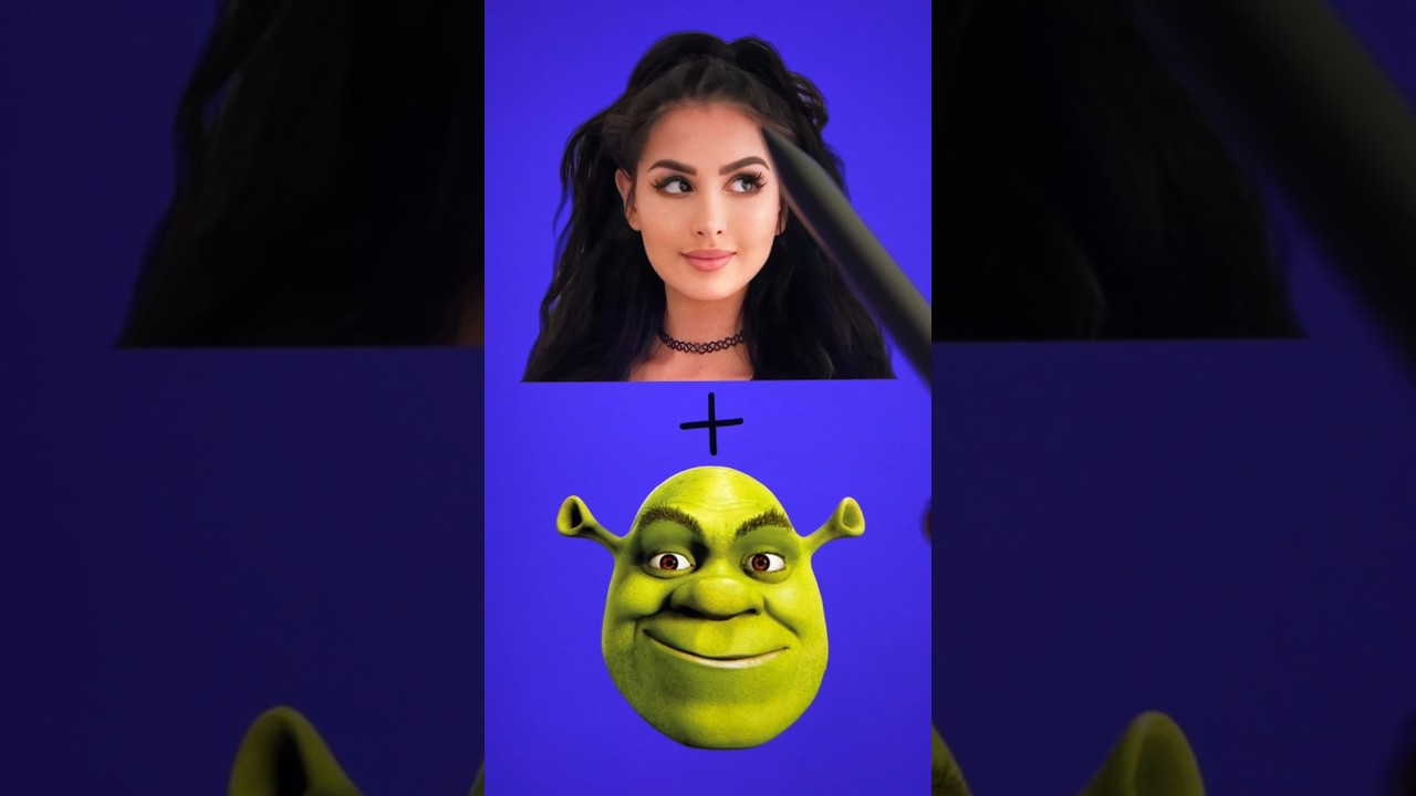 I turned SSSniperWolf into ✨ SHREK ✨ and she looks so CUTEE 🥰 #art #shorts