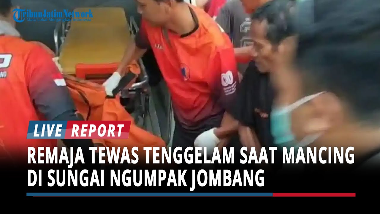 Remaja Tenggelam Saat Mancing di Sungai Ngumpak Jombang, Warga Teriaki Nama Korban & Taburkan Garam