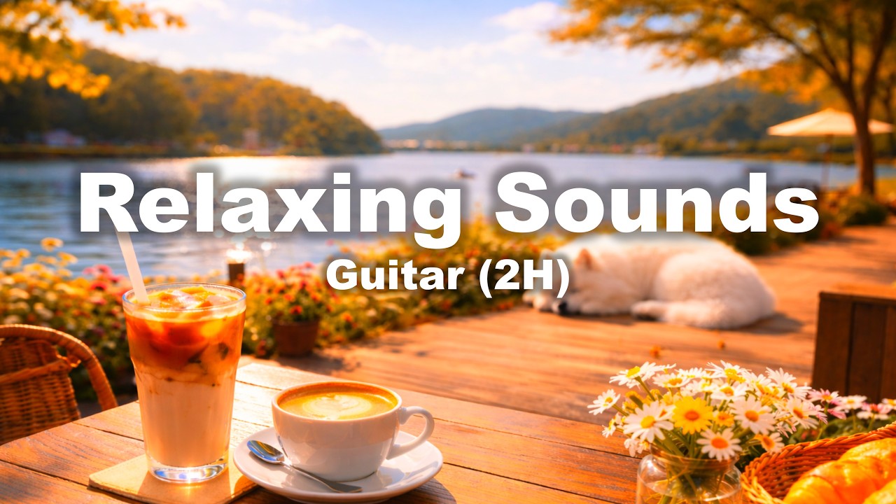 햇살 가득한 호수 | 2시간 틀어두는 통기타 BGM