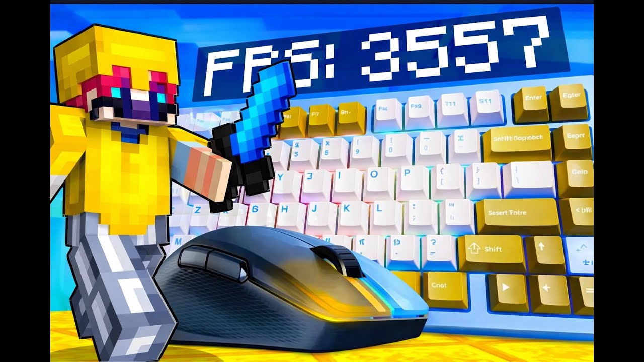 Bedwars ASMR with Keyboard & Mouse Sounds     #minecraft  #keyboard #viral