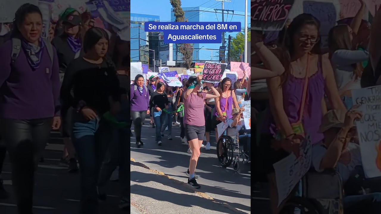 Se realiza marcha del 8M en Aguascalientes