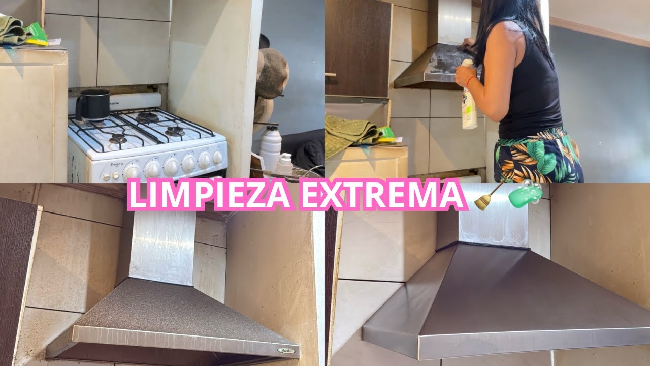 LIMPIO LA COCINA Y CAMPANA 🧼🧹 era un desastre ❗️🤮