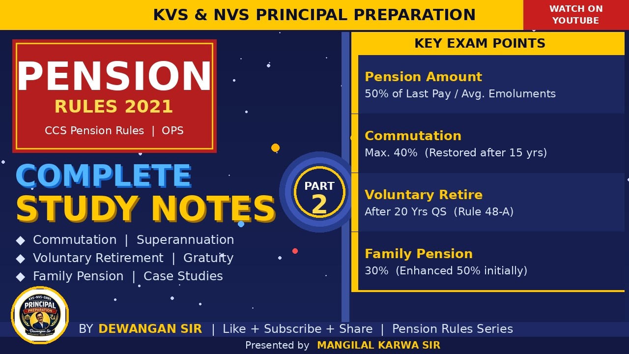 PART 2 -PENSION RULES 2021 — COMPLETE STUDY NOTES  