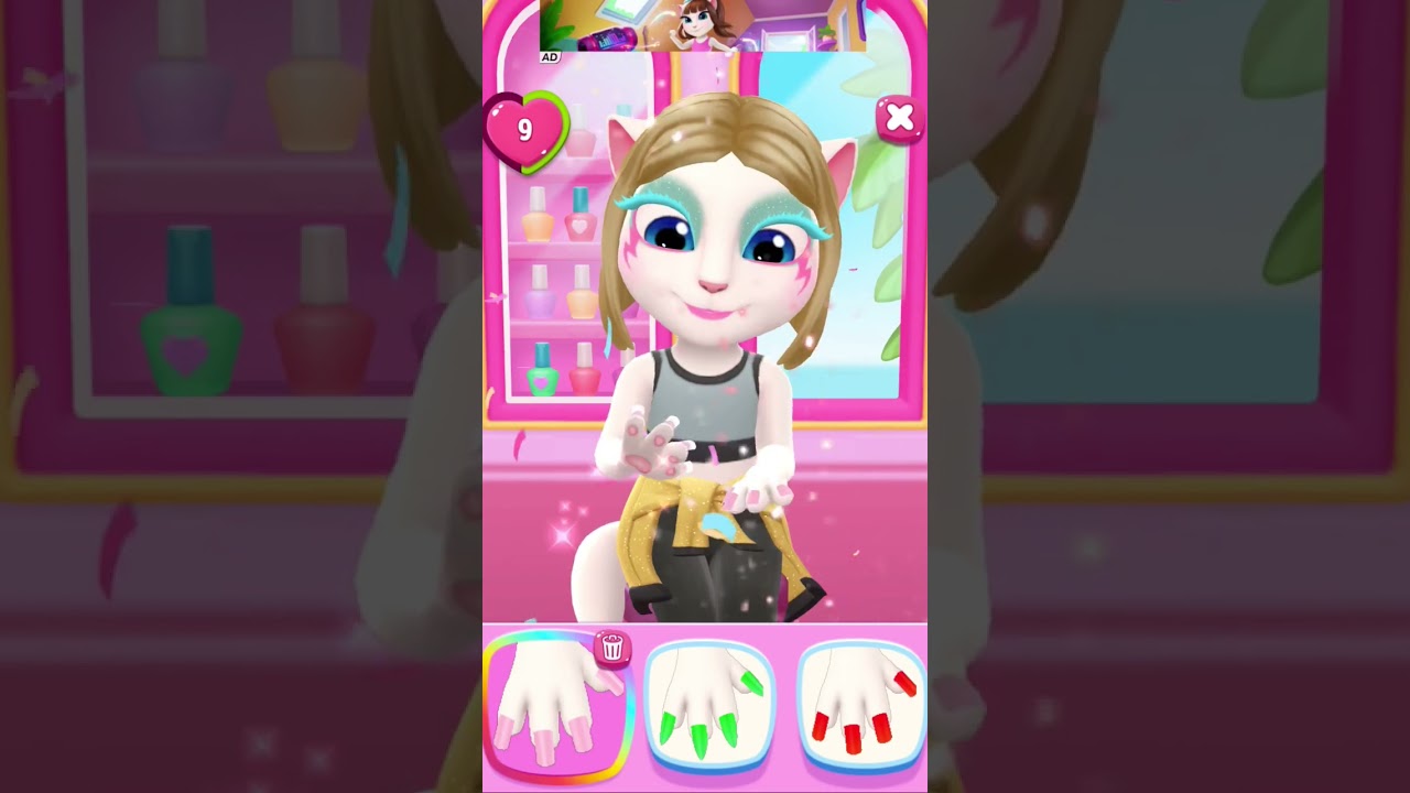 My talking angela 2 Nail Salon animation #shorts #mytalkingangela2