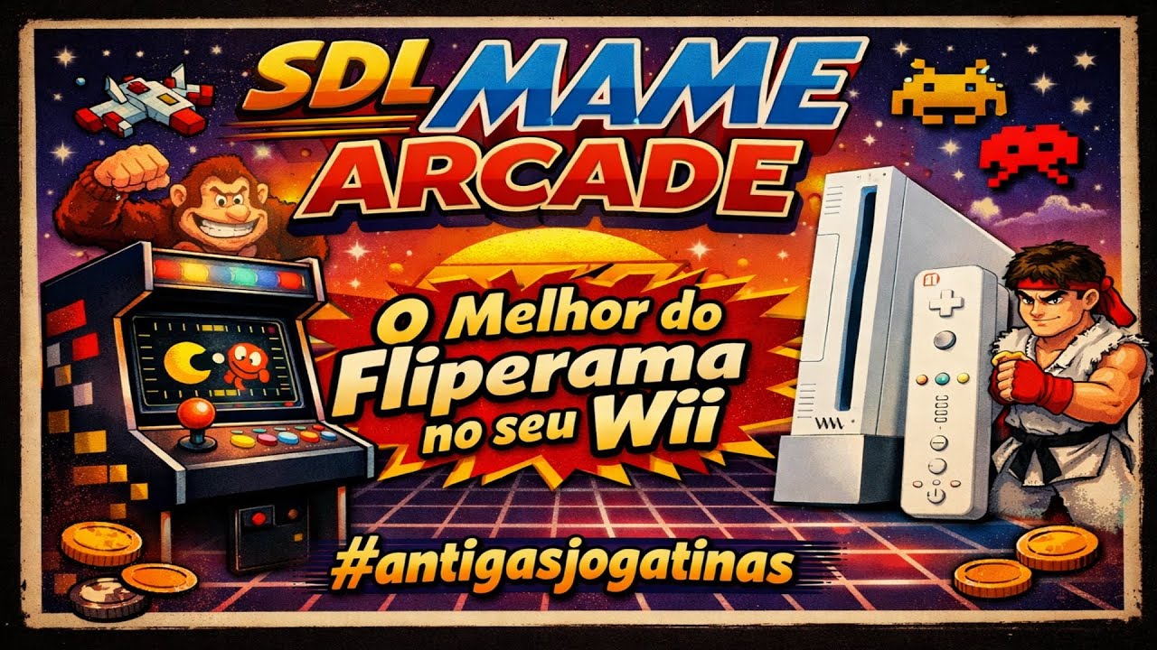 [TUTORIAL] - SDL MAME ARCADE: O MELHOR DO FLIPERAMA NO SEU NINTENDO WII. #antigasjogatinas