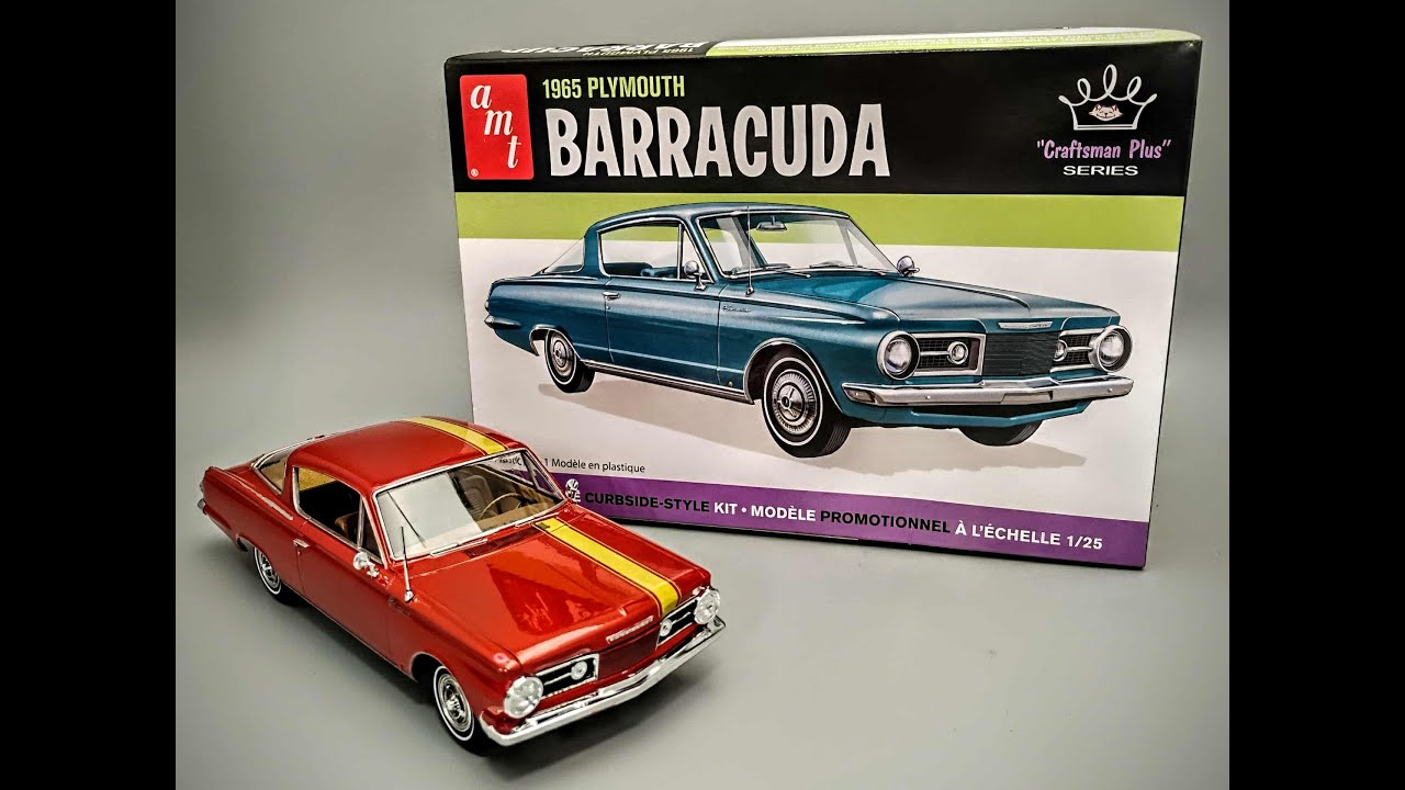 НОВИНКА! 1965 Plymouth Barracuda Slant 6 1/25, сборка, сборка, покраска салона, приборная панель