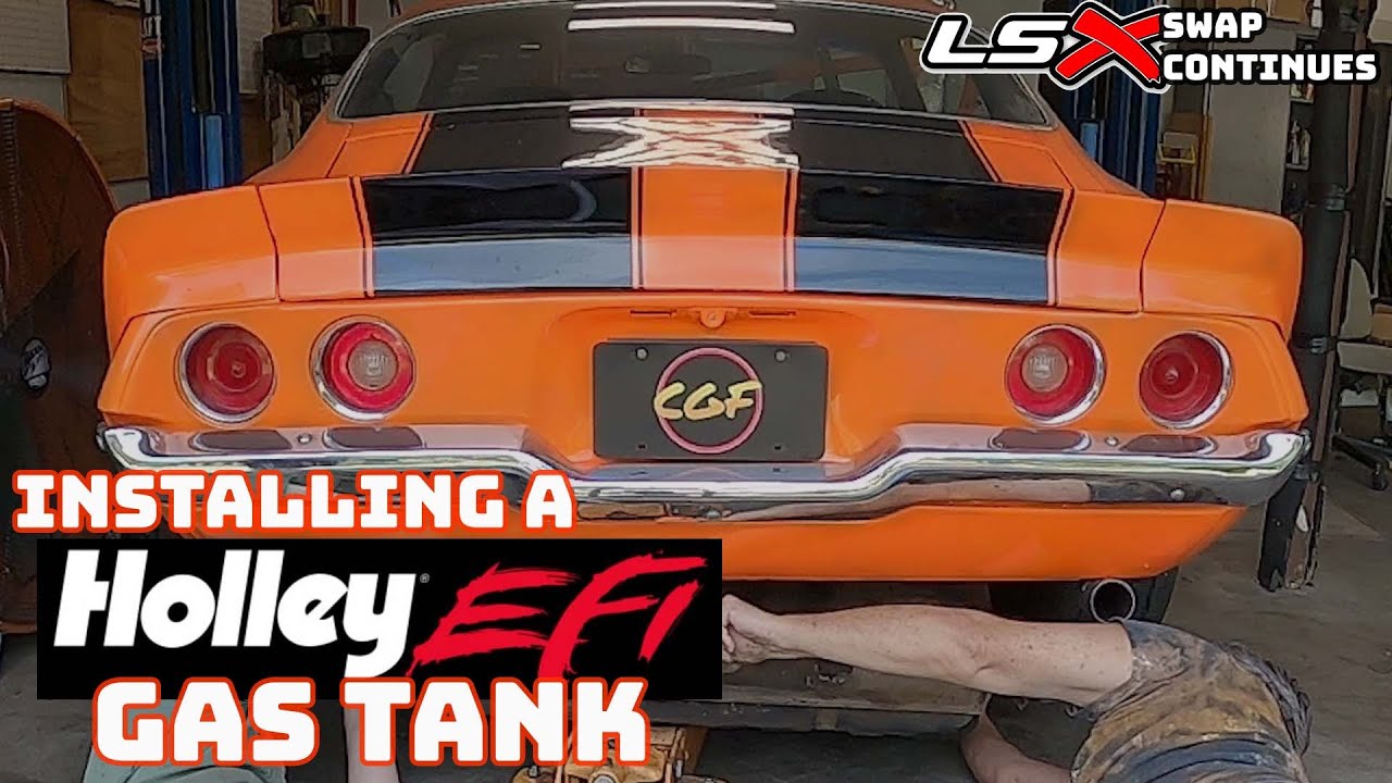 Installing a Holley Fuel tank and EFI Module Combo into our 1970 Camaro LS3 swap