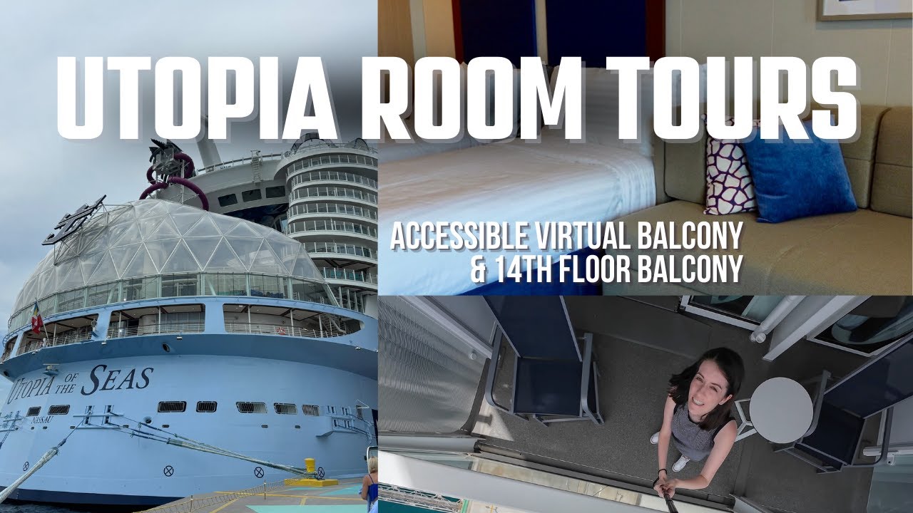 Utopia of the Seas Accessible Cabin Tours - Balcony & Virtual Balcony Walkthrough - NEW Royal Cruise
