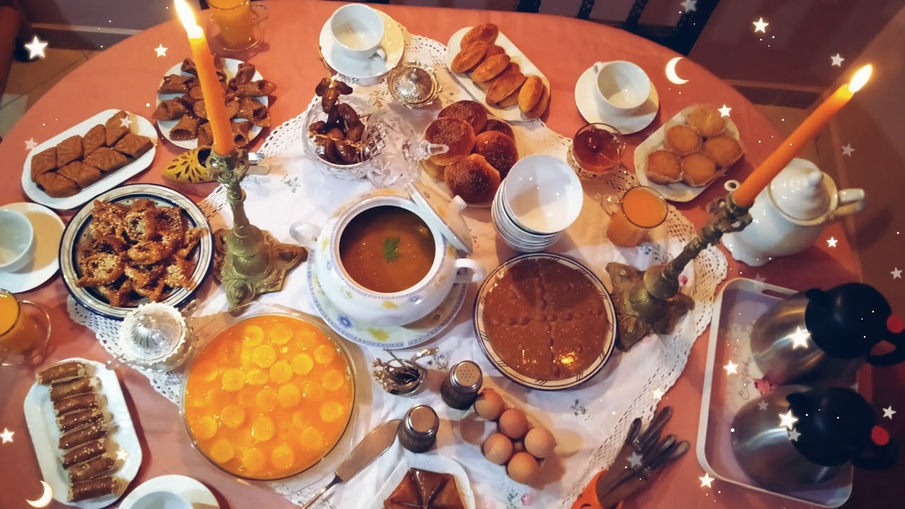 اول مائدة فطور رمضان مع اقتراحات لوصفات سهلة و ناجحة و رمضان كريييم|| حلويات باديس