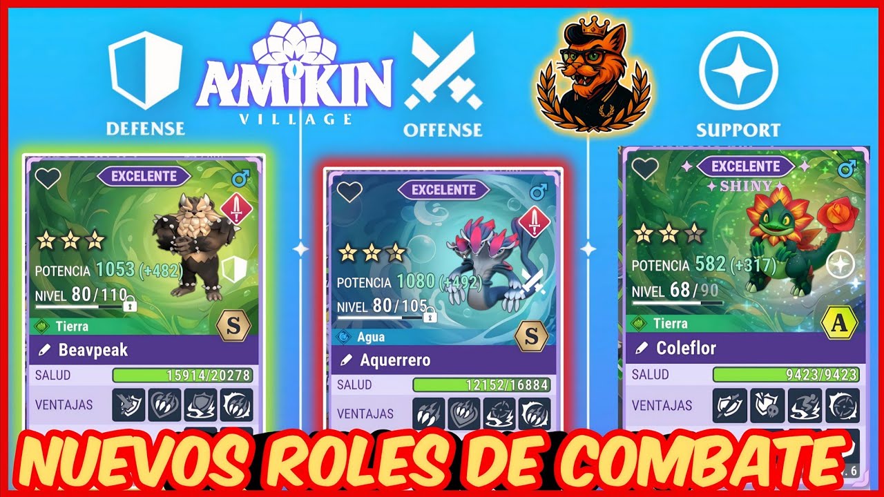 Amikin Village 1.4 🔥 Nuevos roles de combate EXPLICADOS 🧙‍♂️🐺 | Guía y tutorial completo