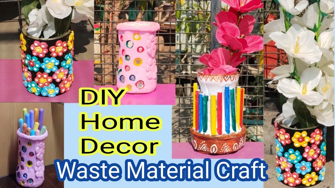 How to Make Flowerpot//Waste Material Craft easy Home Decoration Ideas 