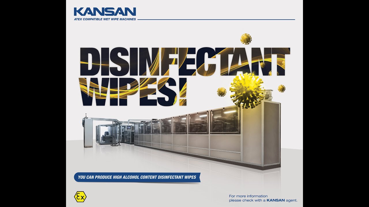 ATEX Machines of KANSAN - Disinfectant Wet Wipes! #disinfectantwipes #wetwipes #wetwipemachinery