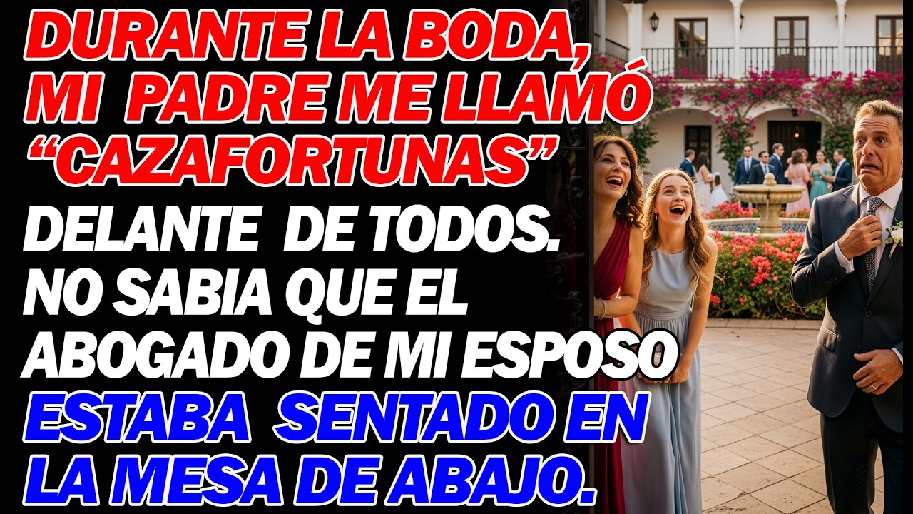 🧨 Mi padre me llamó “cazafortunas” en mi boda el hombre de la mesa 6 se levantó y lo dejó helado⚖️