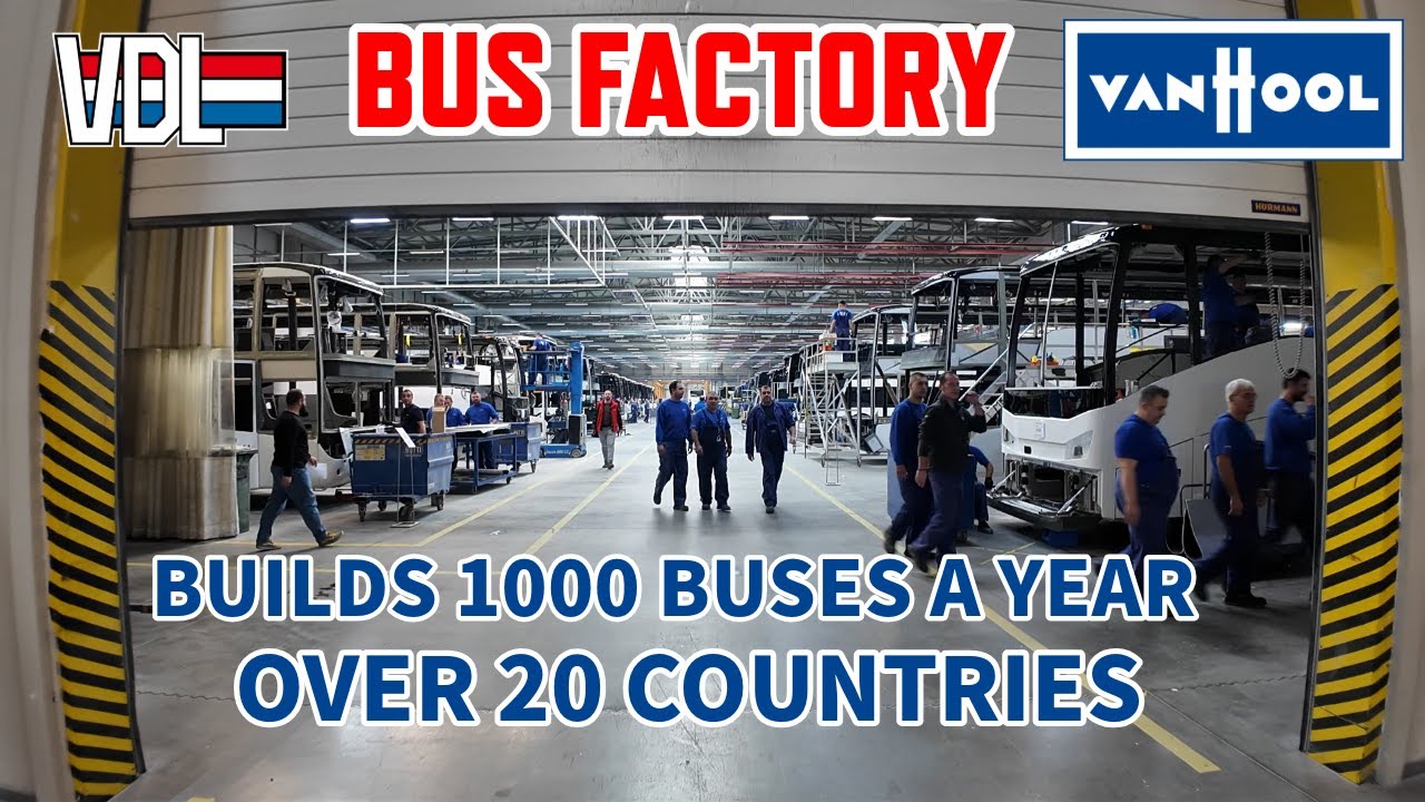 This bus factory builds 1000 buses a year for over 20 different countries | VDL Van Hool Bus Factory