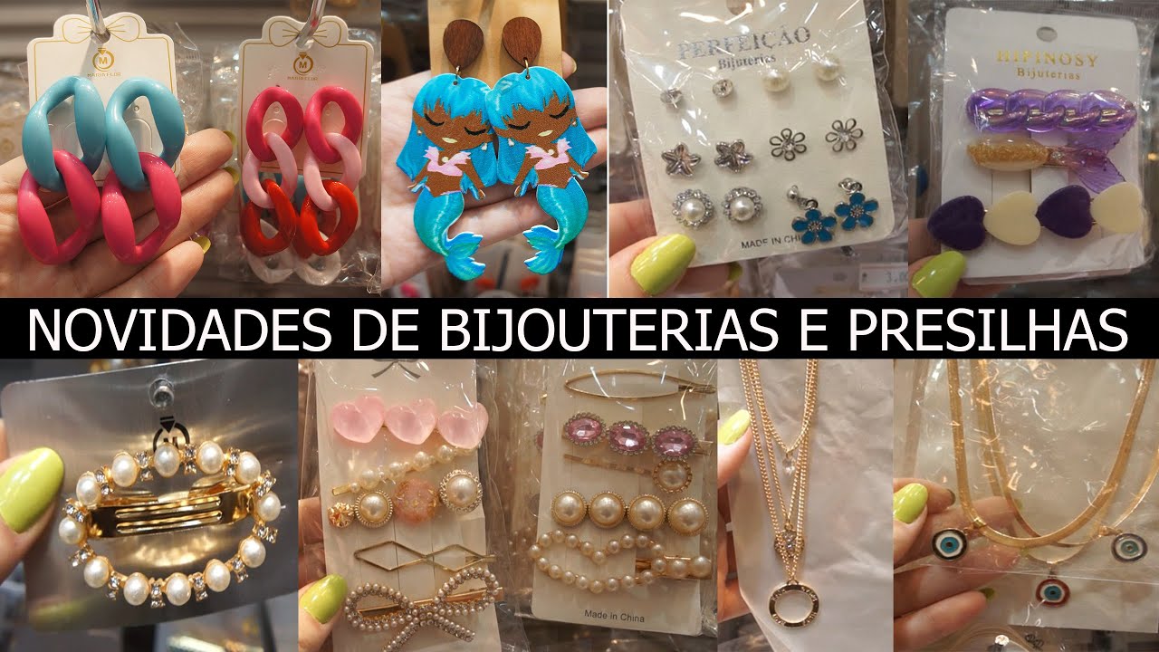 NOVIDADES DE BIJOUTERIAS E ACCESSÓRIOS DE CABELO NA LOJA DANILO BIJOUTERIAS - 25 DE MARÇO