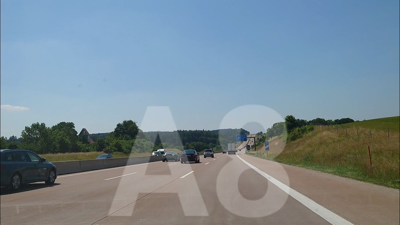 A8 Augsburg - Ulm #b17 #münchen #bayern 4k Driving Tour #a8 #highway #autobahn