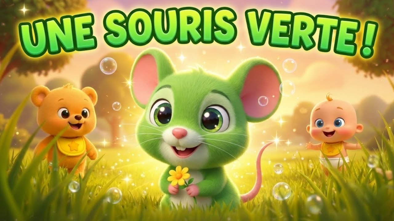 Une Souris Verte qui Courait dans l'Herbe  - Chanson pour Enfants | HappyBoo et LuluBoo