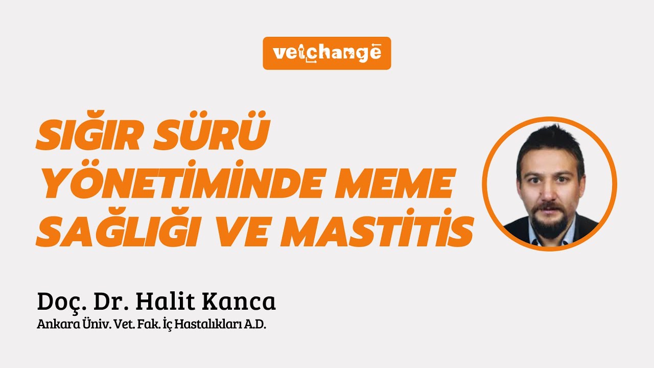 Sığır Sürü Yönetiminde Meme Sağlığı Ve Mastitis - Doç. Dr. Halit Kanca