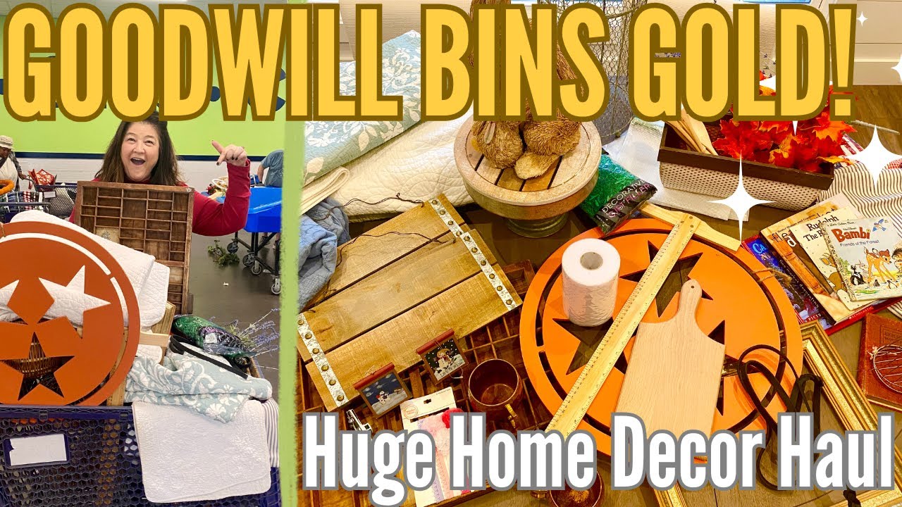 I Hit the GOODWILL BINS JACKPOT!  | Massive Home Decor & Thrift Flip Haul