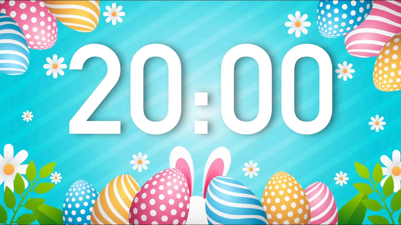20 Minute Happy Easter Timer with Music (4K) 🌷