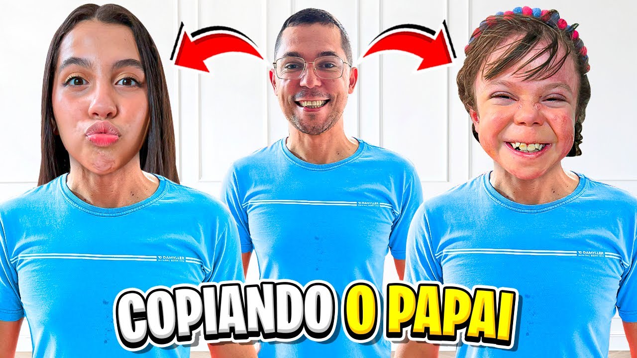 SARAH e ELOAH copiaram o PAPAI por um dia! | Família Araújo