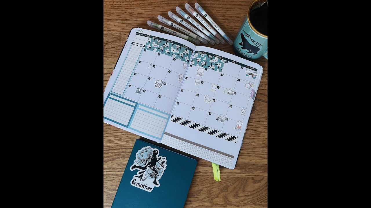 Monthly Spread Setup - Passion Planner - April