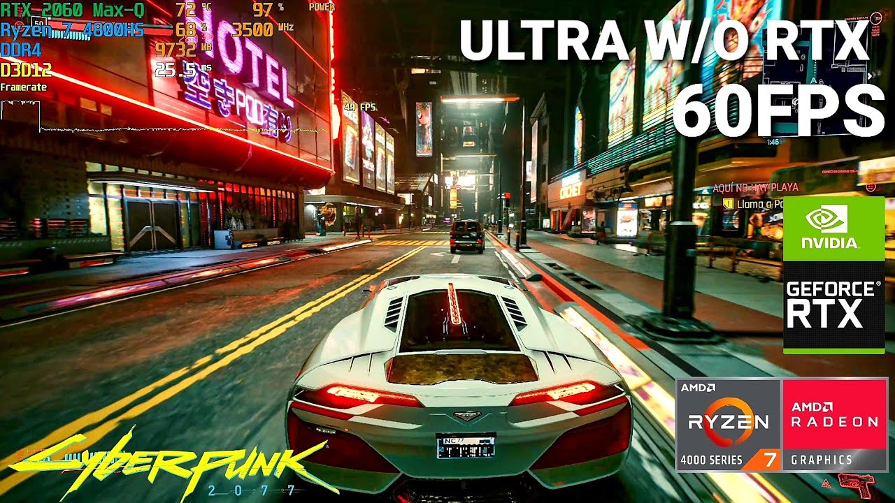 Cyberpunk 2077 on RTX 2060 Max-Q (ULTRA settings W/O RTX)