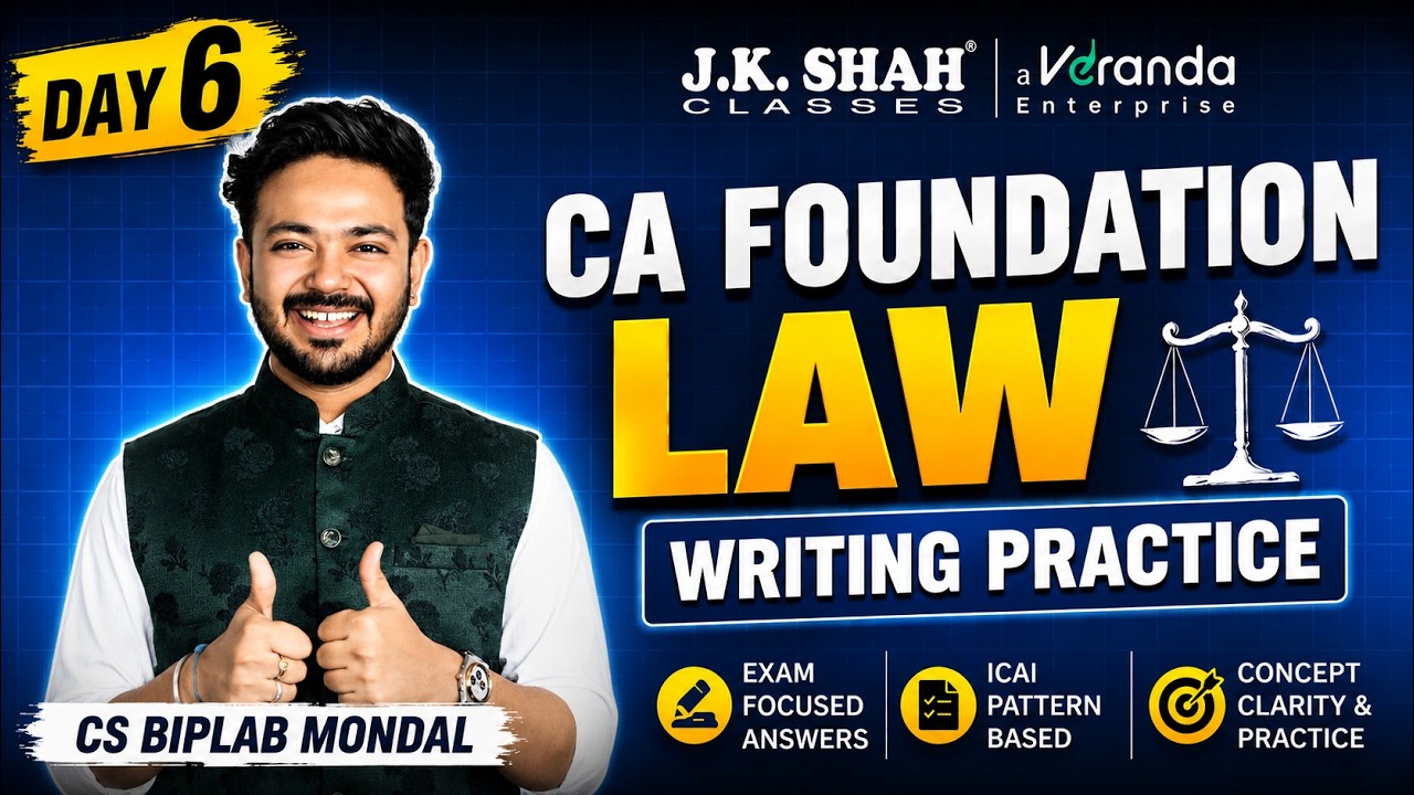 CA Foundation Law Writing Practice Day 6  | Score Better with Answer Writing | CS Biplab Mondal