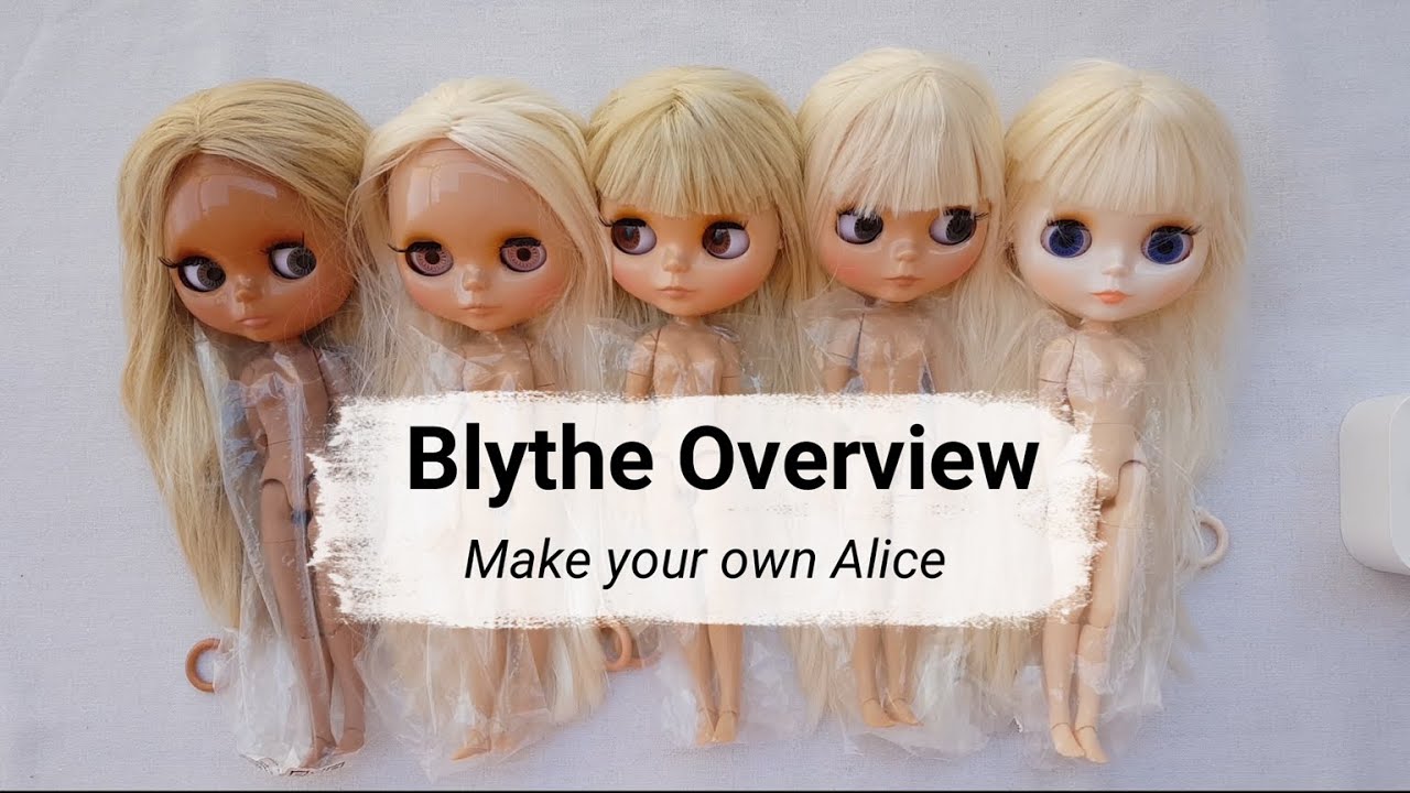 Blythe dolls overview, blond dolls for custom, make your Alice