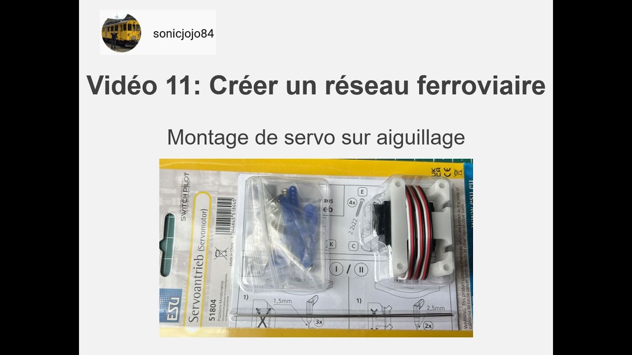Créer un réseau ferroviaire Montage de servo sur aiguillage vidéo 11