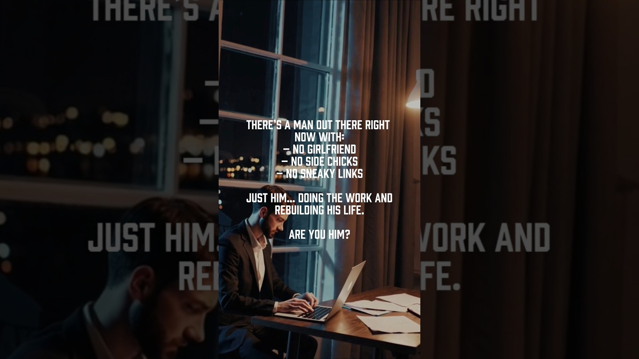 Respect the man rebuilding his life alone and in silence