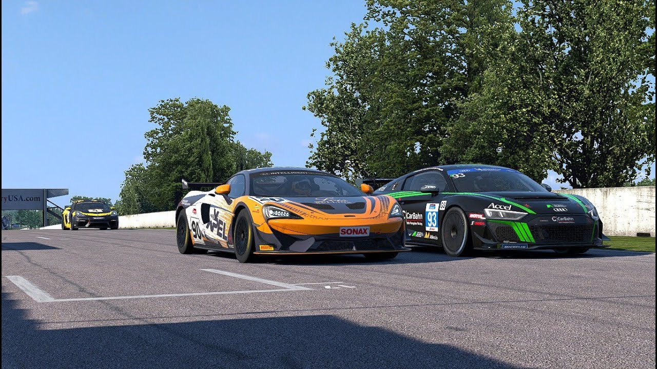 Foto finish GTR4 en Road América y prueba del nuevo radar | RaceRoom