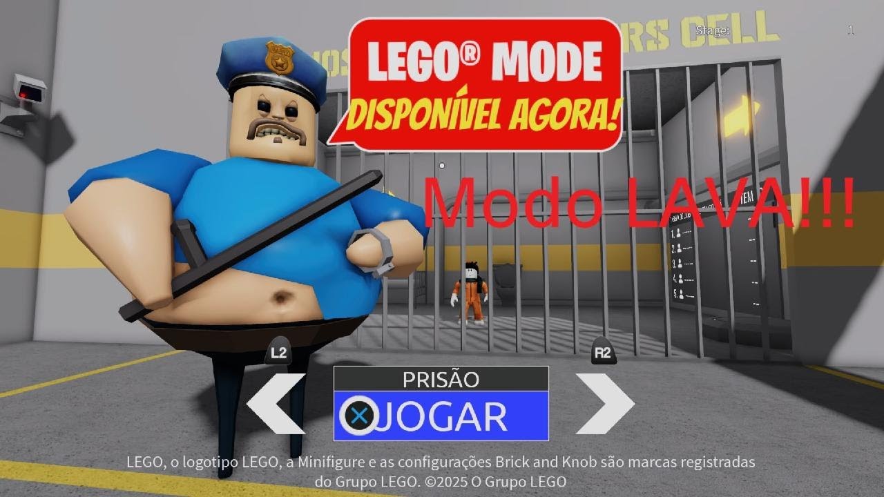 Fugindo da prisão do barry no Roblox Modo LAVA
