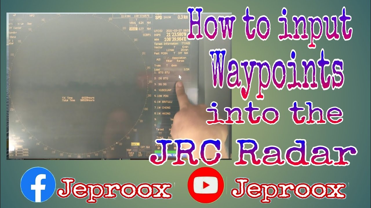How to input Waypoints into the Radar || JRC Radar
