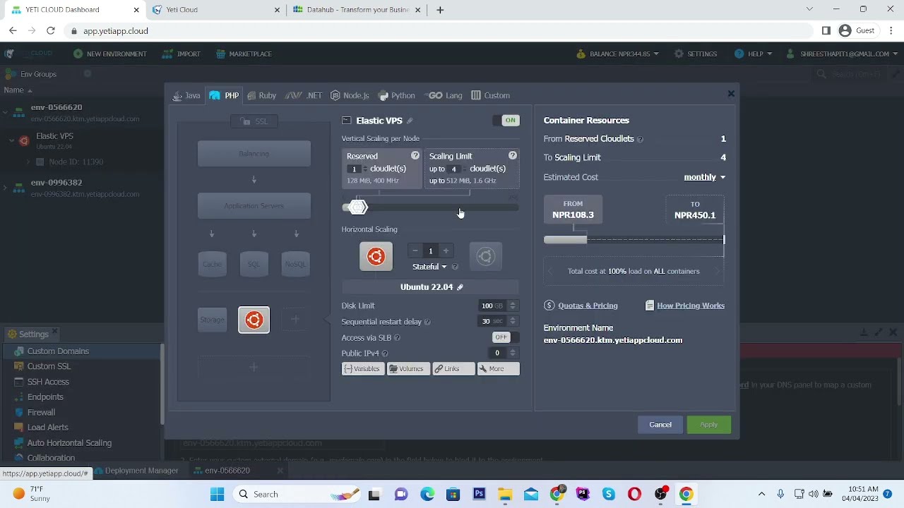 Build VPS using Yeti Cloud Datahub