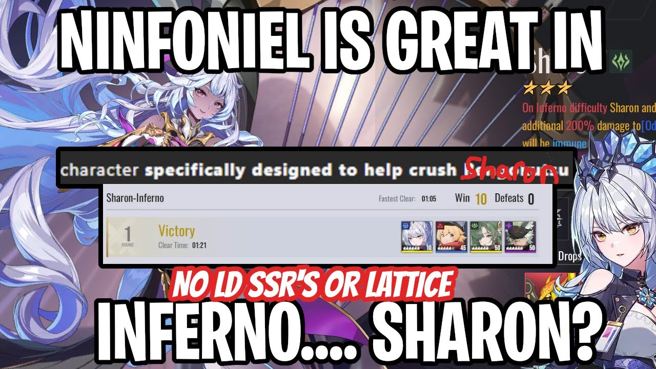 Ninfoniel Is INSANE In Sharon? No LD SSR Team, No Lattices Needed [Etheria: Restart]