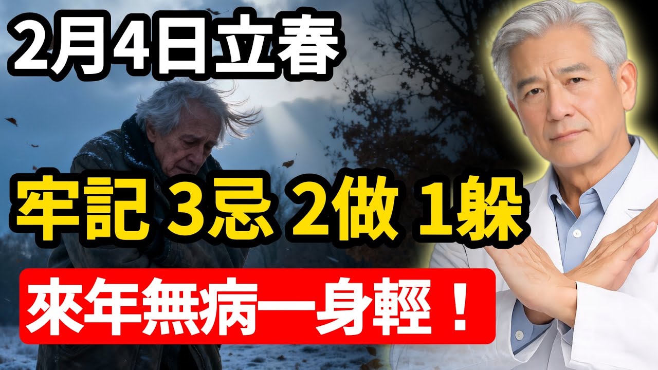 2月4日立春！老人這天千萬別做「這3件事」！醫生急勸：躲不開「倒春寒」，整年身體都遭殃！學會「躲春」這1招，全家平安無病痛！#樂齡無病痛