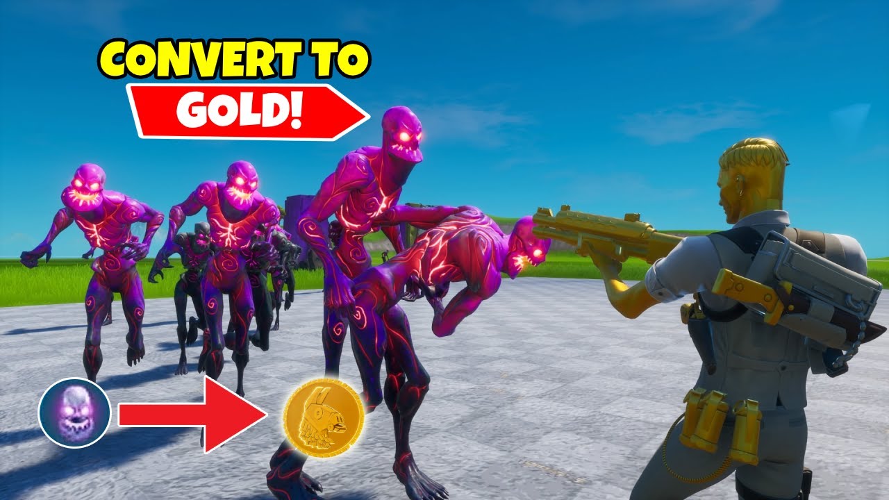 How To Make Zombies Drop Gold In Fortnite Creative!